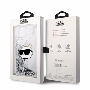 Karl Lagerfeld KLHCP14MLNHCCS iPhone 14 Plus 6.7" hõbedane/hõbedane hardcase Glitter Choupette Head