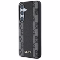 DKNY Leather Checkered Pattern MagSafe Ümbris jaoks Samsung Galaxy S25 Must