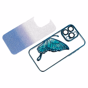 Tel Protect Butterfly Water Ümbris jaoks Iphone 12 Pro sinine