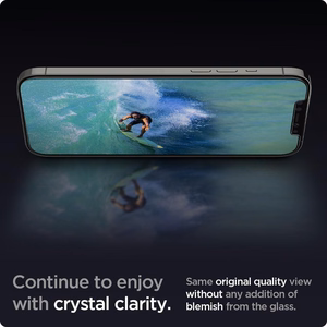 Spigen Glas.tR EZ Fit karastatud klaas iPhone 12 / iPhone 12 Pro jaoks - 2 tk.