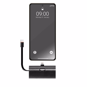 Powerbank Forcell F-Energy Power Plug F5K3 PD 20W 5000 mAh with built-in connector Lightning black