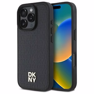 DKNY Repeat Pattern Stack Logo MagSafe iPhone 16 Pro Ümbris - Must