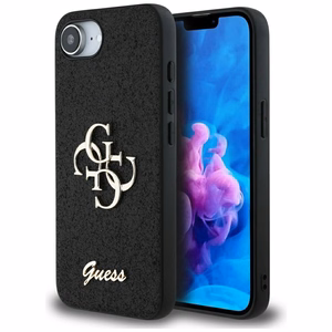 Guess Fixed Glitter Big 4G ümbris jaoks iPhone 16e - must