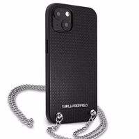 Karl Lagerfeld Leather Textured and Chain Ümbris jaoks iPhone 13 / 14 / 15 6.1" - must