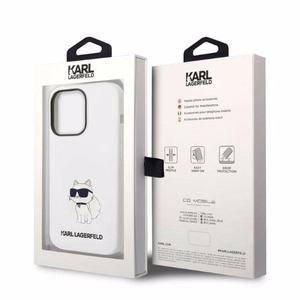Karl Lagerfeld Silicone Choupette ümbris jaoks iPhone 14 Pro Max - valge