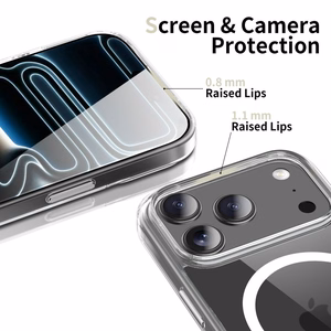 Tech-Protect Flexair Hybrid CC MagSafe Ümbris jaoks iPhone 17 Pro Max - Läbipaistev