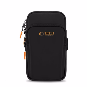 Tech-Protect M7 Universal Sport Armband Ümbris - Must and Oranž