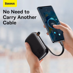 Baseus Power Bank 20000mAh Qpow Pro - USB + Type C - PD 22,5W with Type C cable (PPQD060301) black