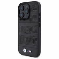 BMW M Perforated And Stitched Line MagSafe ümbris jaoks iPhone 16 Pro Max - must