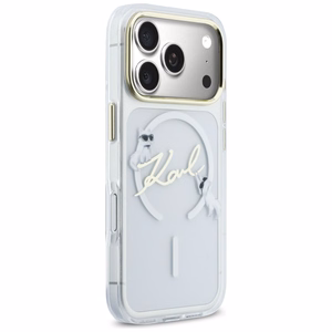 Karl Lagerfeld IML Choupettes Karl Script Logo MagSafe Ümbris for iPhone 17 Pro Max - Clear