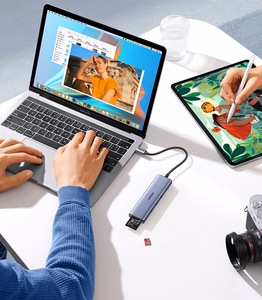 Ugreen CM511 20956A 6in1 jaotur USB-C - HDMI / 3x USB-A 3.0 / SD/TF kaardilugeja - hall