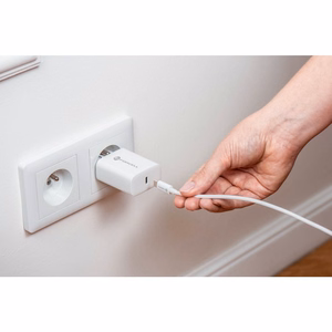 Phone charger Forcell F-Energy USB C QC4.0 PD 3A 25W + cable USB C to USB C TFK-TC-25WPD white