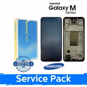 LCD ekraan ühilduv Samsung M356 M35 5G must raamiga (Service Pack)