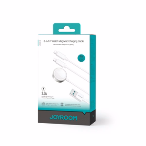 Wireless Charger Joyroom "S-IW007" White 120cm with extension 3in1 (for Apple Watch)