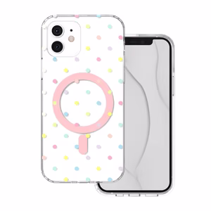 Bubble Dots Mag чехол для iPhone 12 / 12 Pro 6,1", белый