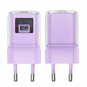 Acefast A53 PD 30W GaN USB-C charger with display - purple