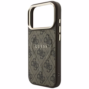 Guess Embossed 4G Classic MagSafe-ümbris iPhone 17 Pro Max / 18 Pro Max jaoks, pruun