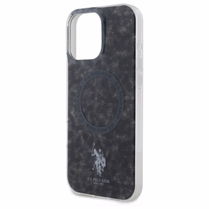 US Polo IML Ring MagSafe Ümbris jaoks iPhone 16 Pro Max - must