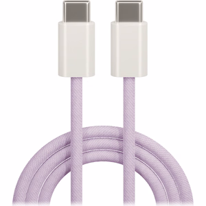 Maxlife MXUC-06 cable USB-C - USB-C 1,0 m 20W lilla nylon