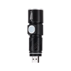 Rebel alumiiniumist taskulamp, 3 W, ZOOM, USB-pistik