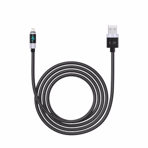 Orico LDA2L USB-A–Lightning, 12 W kaabel LED-ekraaniga, 0,5 m – must ja hõbedane