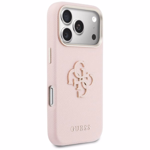 Guess FW vaigust logo ümbris iPhone 17 Pro Max'ile - roosa