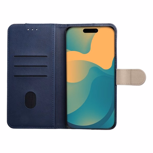 Klappümbris Motorola G17 Split Book, tumesinine ja kreemikas