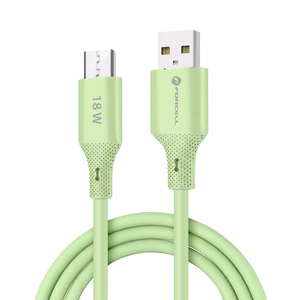 Kaabel USB A to Micro USB Forcell F-Energy QC3.0 2,4A 18W Silikoon 1 m C341 roheline