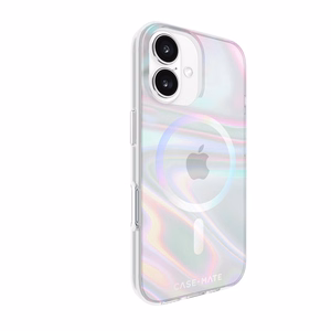 Case-Mate Soap Bubble MagSafe ümbris seadmele iPhone 16, sillerdav