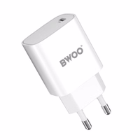 BWOO CDA159 PD seinalaadija 20W 1x USB-C port + Lightning valge
