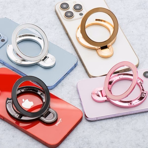 Phone stand CIRCLE - stick-on - hõbedane