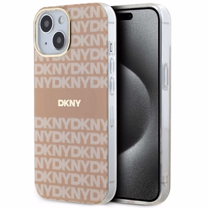 DKNY IML Mono & Stripe MagSafe Ümbris jaoks iPhone 15 Plus / 14 Plus - Roosa