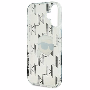 Karl Lagerfeld IML Karl Head Electroplated iPhone 16 Ümbris - Clear