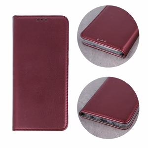 Nutikas magnetic ümbris jaoks Samsung Galaxy A12 / M12 burgundy
