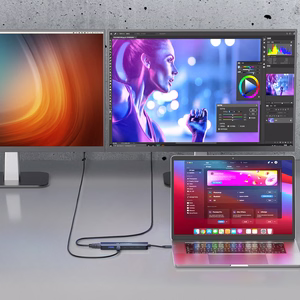 Wozinsky WHBC10Y4S 6-in-1 USB-C jaotur, alumiiniumist, 25 cm kaabliga, hall
