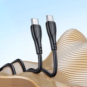 Borofone Кабель BX121 Energy - Type C to Type C - PD 60W 1 метр чёрный