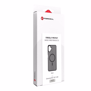 Must Forcell F-Protect Smoke Hybrid Premium Lite ümbris Samsung A06 / A07 / A08 jaoks, ühildub MagSafe'iga