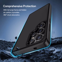 Rock Guard Touch Matte Series Ümbris jaoks Samsung Galaxy S25 Ultra must