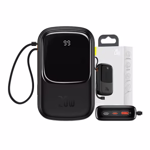 Powerbank Baseus Qpow PRO with Lightning kaabel, USB-C port and USB 20000mAh, 20W (must)
