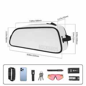 Rockbros TL004 ROAD TO SKY 0.7L veekindel jalgratta raami kott - valge