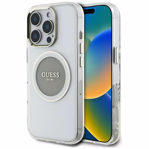 Guess IML Metal Colored Circle Classic Logo MagSafe ümbris jaoks iPhone 16 Pro - hall