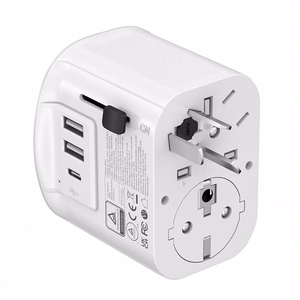 Gembird TPA-EU2A1C15-01-W maandatud universaalne reisiadapter, 15 W, valge