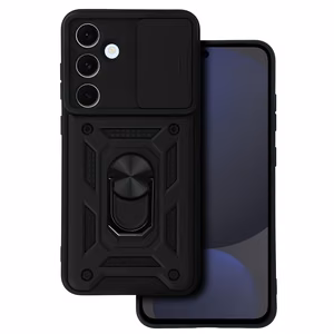 Slide Camera Armor Ümbris jaoks Samsung Galaxy S24 FE Must