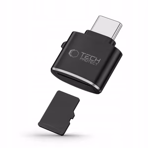 Tech-Protect UltraBoost USB-C microSD/TF kaardilugeja adapter - must