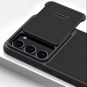 Чехол Nillkin Textured S для Samsung Galaxy S23+ бронированный с защитой камеры чёрный