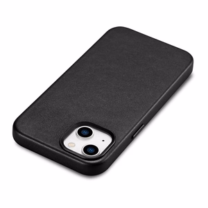 iCarer Case nahast ümbris iPhone 14 Plus'ile ehtne nahast ümbris must (ühildub MagSafe'iga)