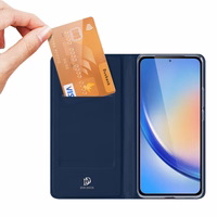 DUX DUCIS wallet ümbris SKIN PRO jaoks SAMSUNG A35 sinine