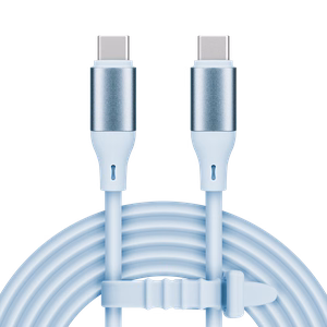 Kruger&Matz Basic USB-C–USB-C silikoonkaabel, 100 W, 1 m, sinine