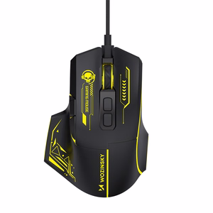 Wozinsky WMGK-1181W Wired Optical Gaming Mouse 7200 DPI with Backlight - Black and Yellow