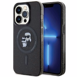 Karl Lagerfeld чехол для iPhone 15 Pro KLHMP15LHGKCNOK (Glitter + MAG) чёрный